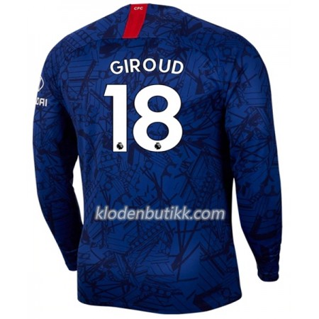 Chelsea GIROUD 18 Hjemme Fotballdrakt 2019-2020 Langermet